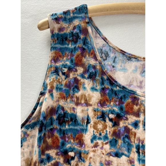 Investments Women Tank Soft Separates Blouse Plus Size 2X Abstract Multicolor G2 - Picture 11 of 16